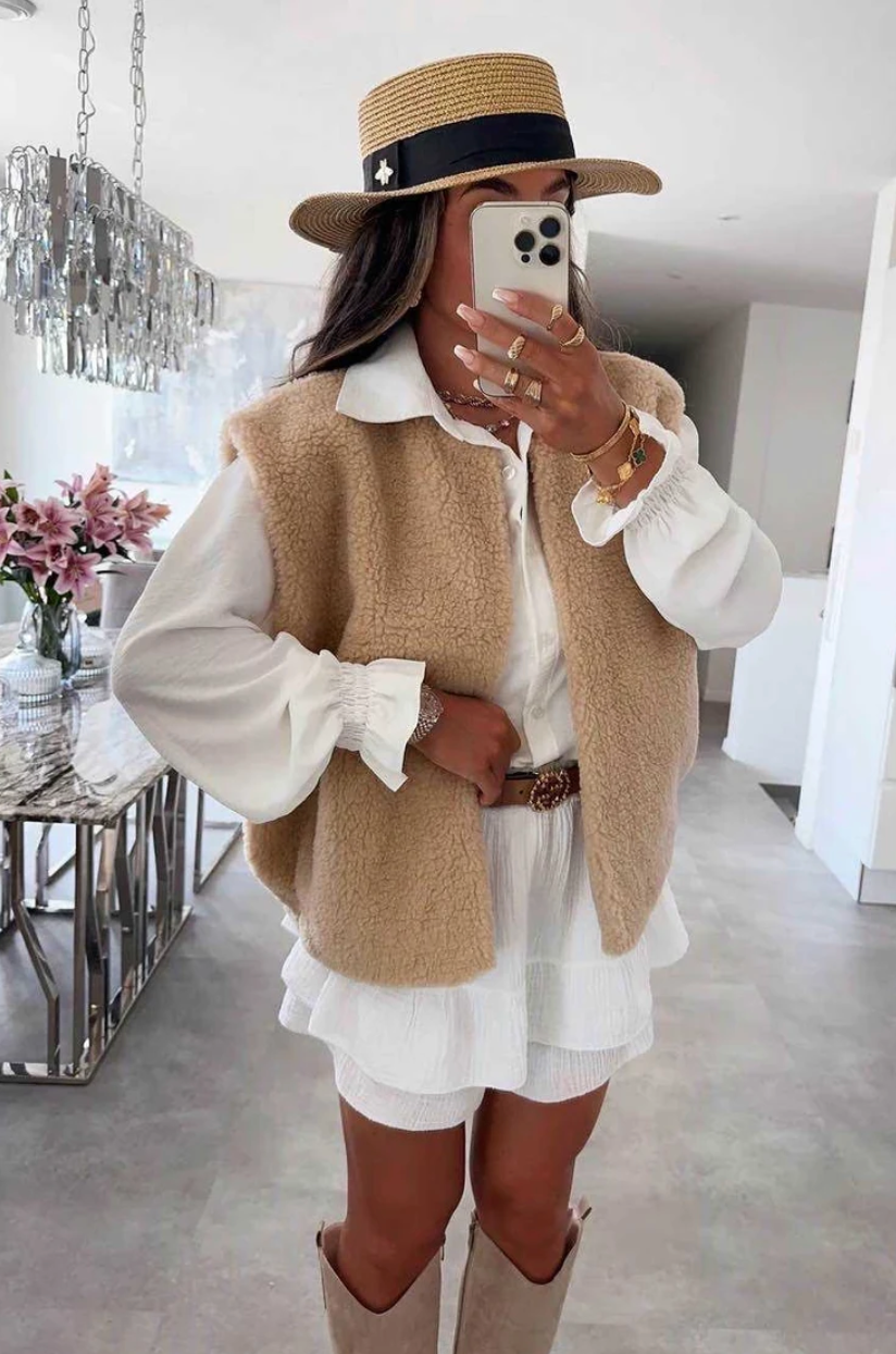 Veste sans manches Lola camel