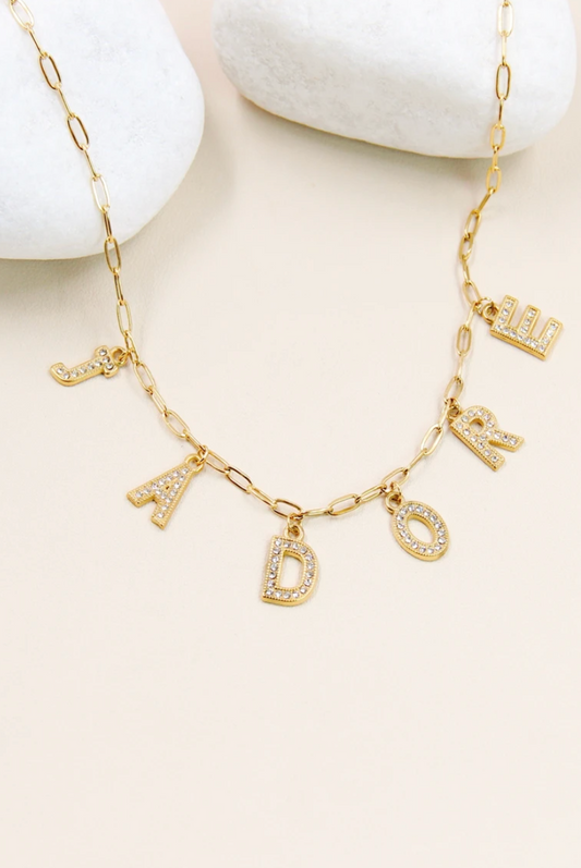Collier J'adore doré