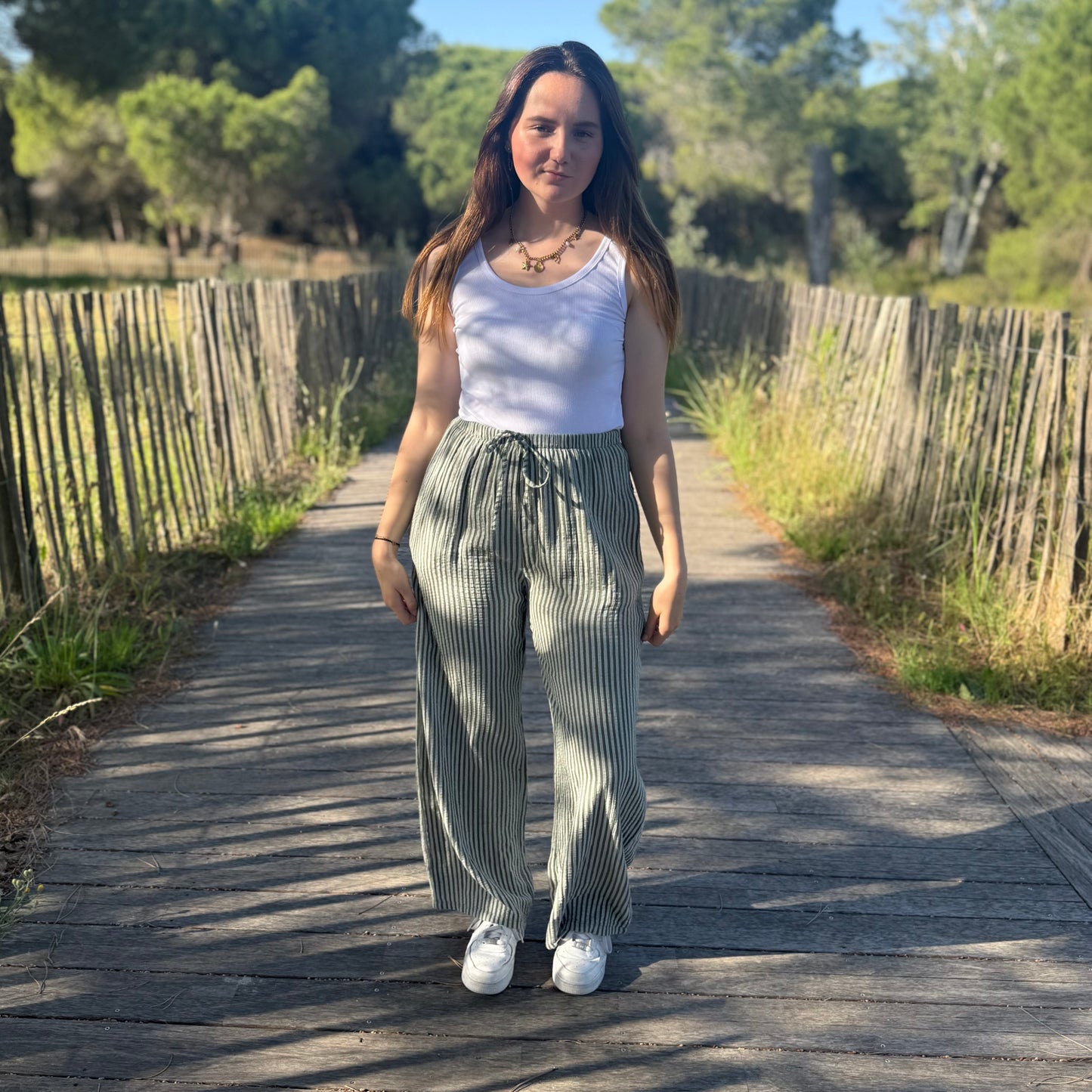 Pantalon Roxane kaki