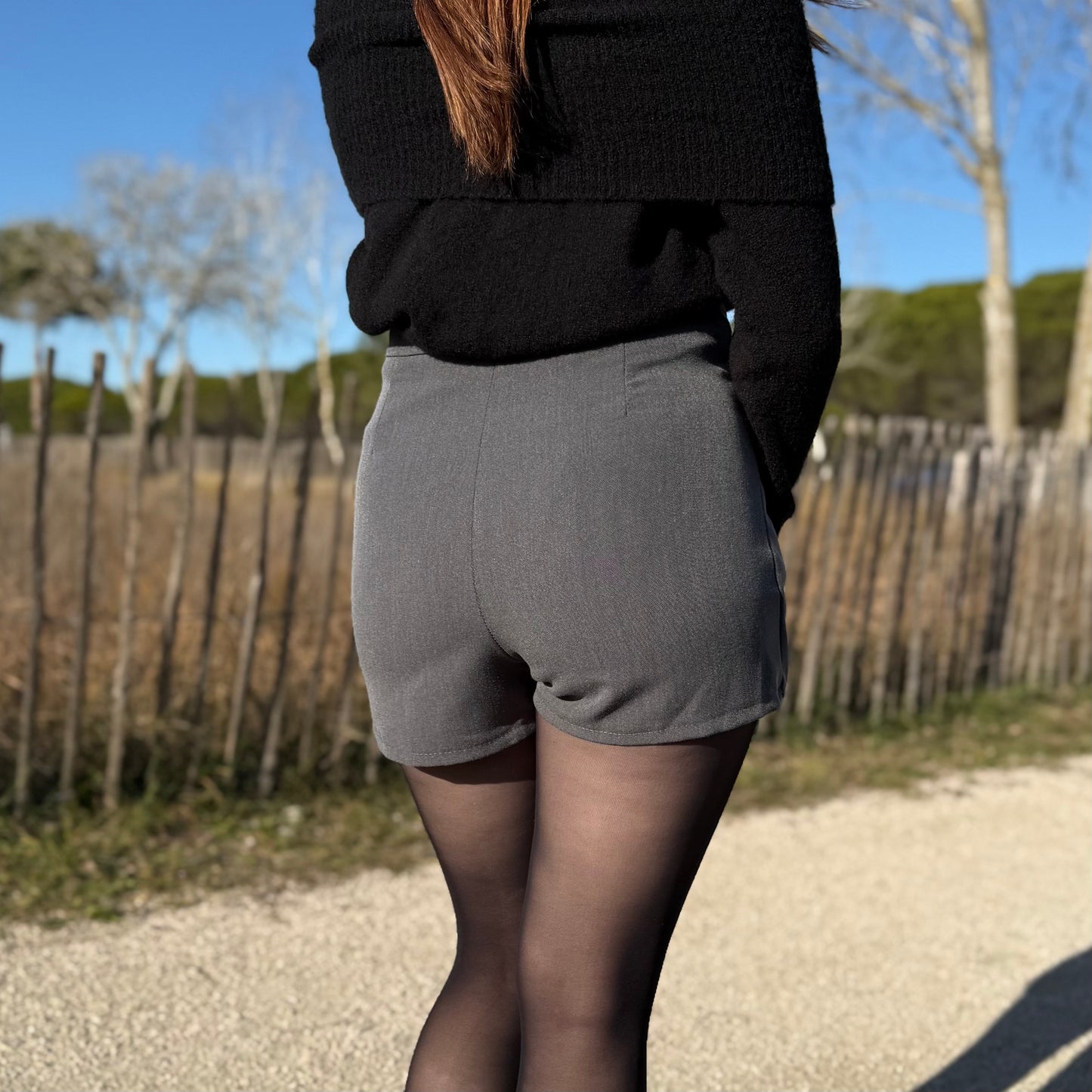 Jupe-short Ella grise