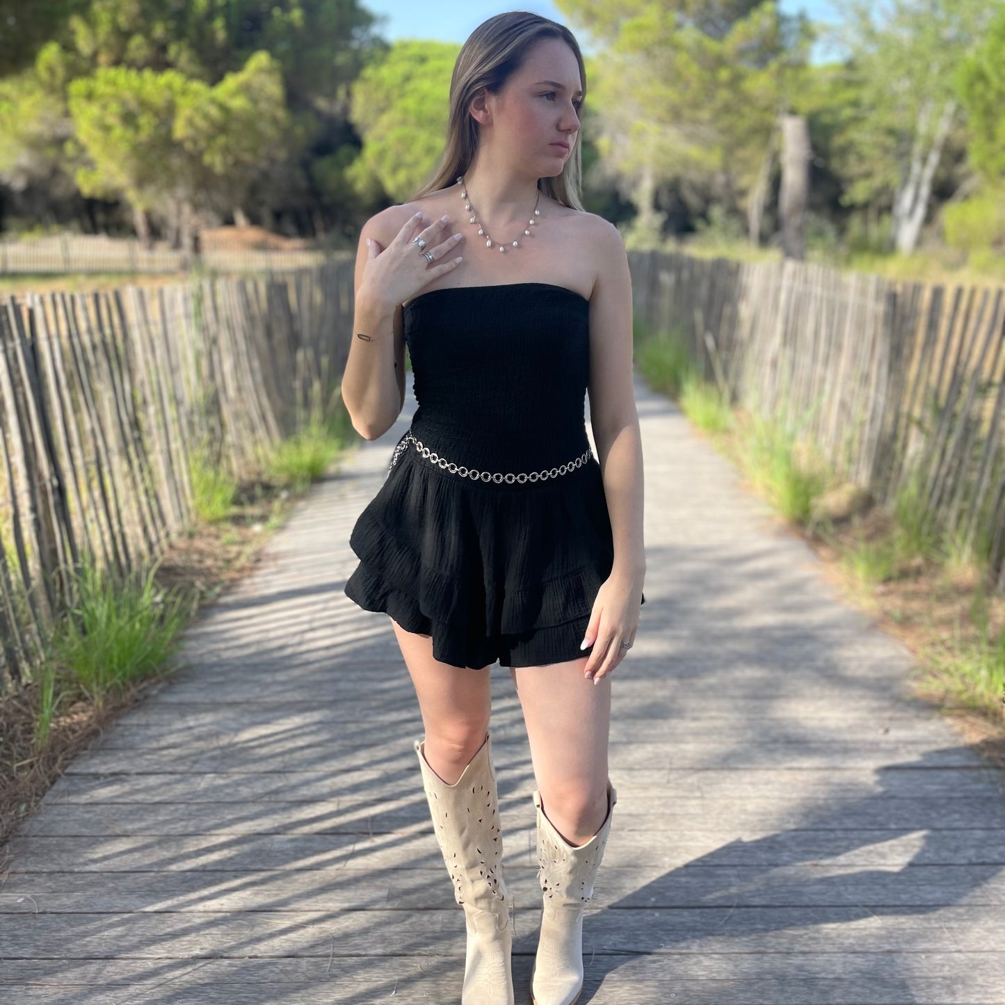Combi-jupe/short Chloé noir