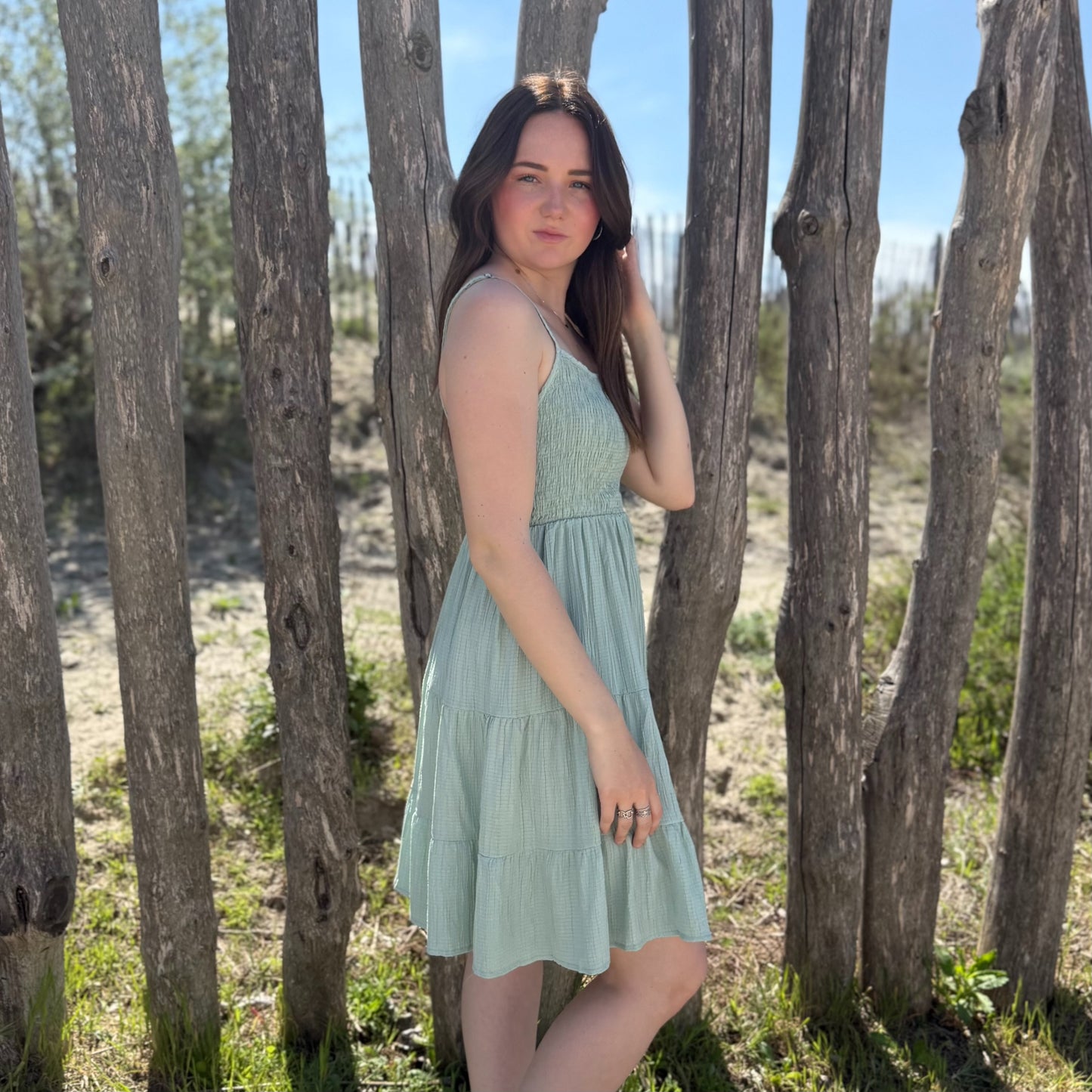 Robe Magali vert d'eau