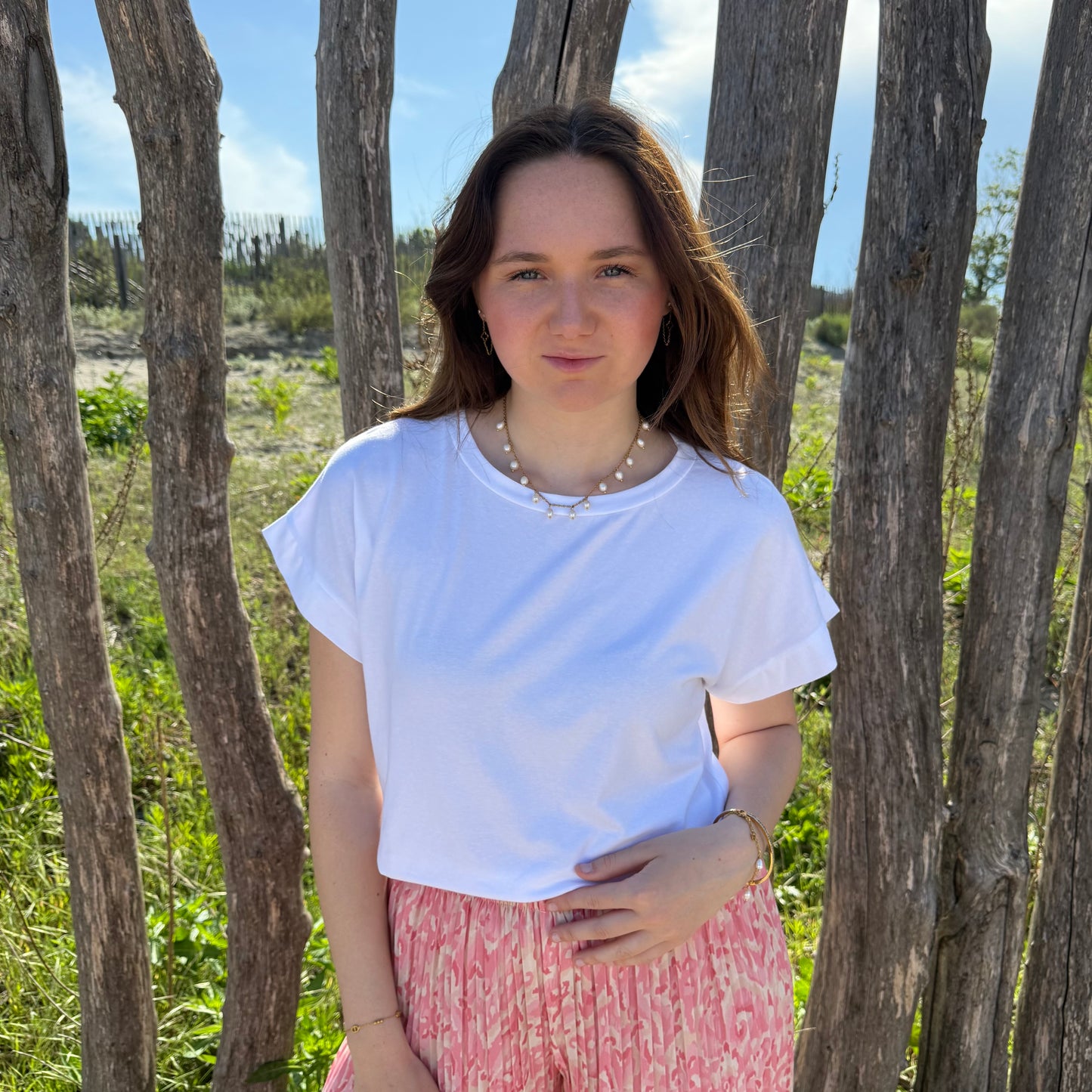 T-shirt Céleste blanc