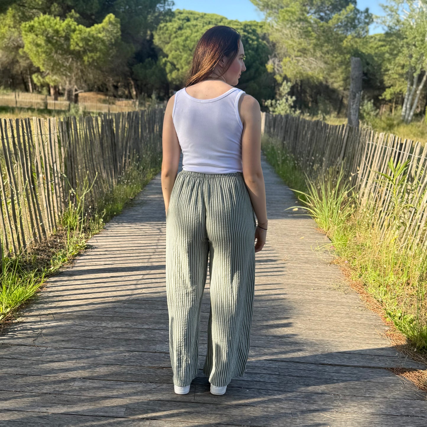 Pantalon Roxane kaki