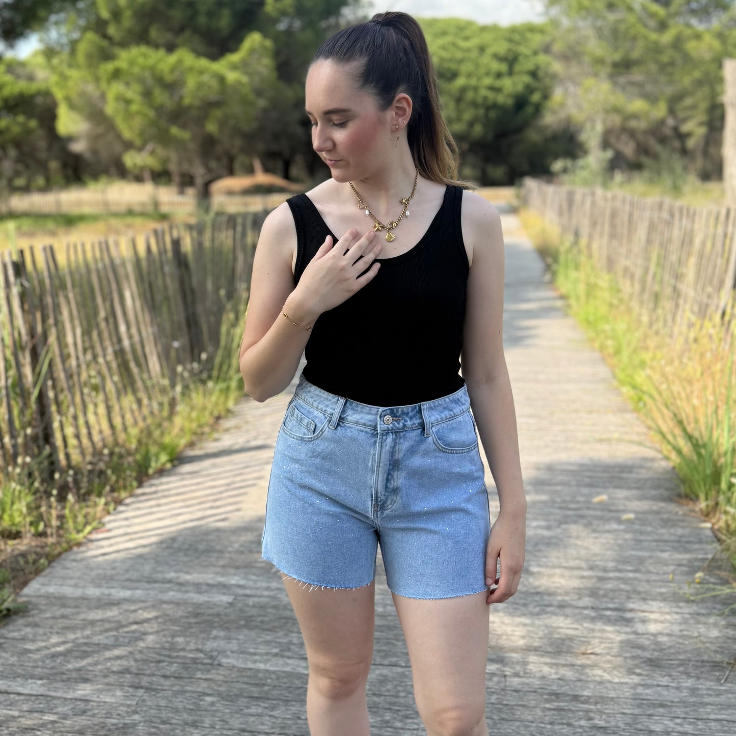 Short Louise bleu