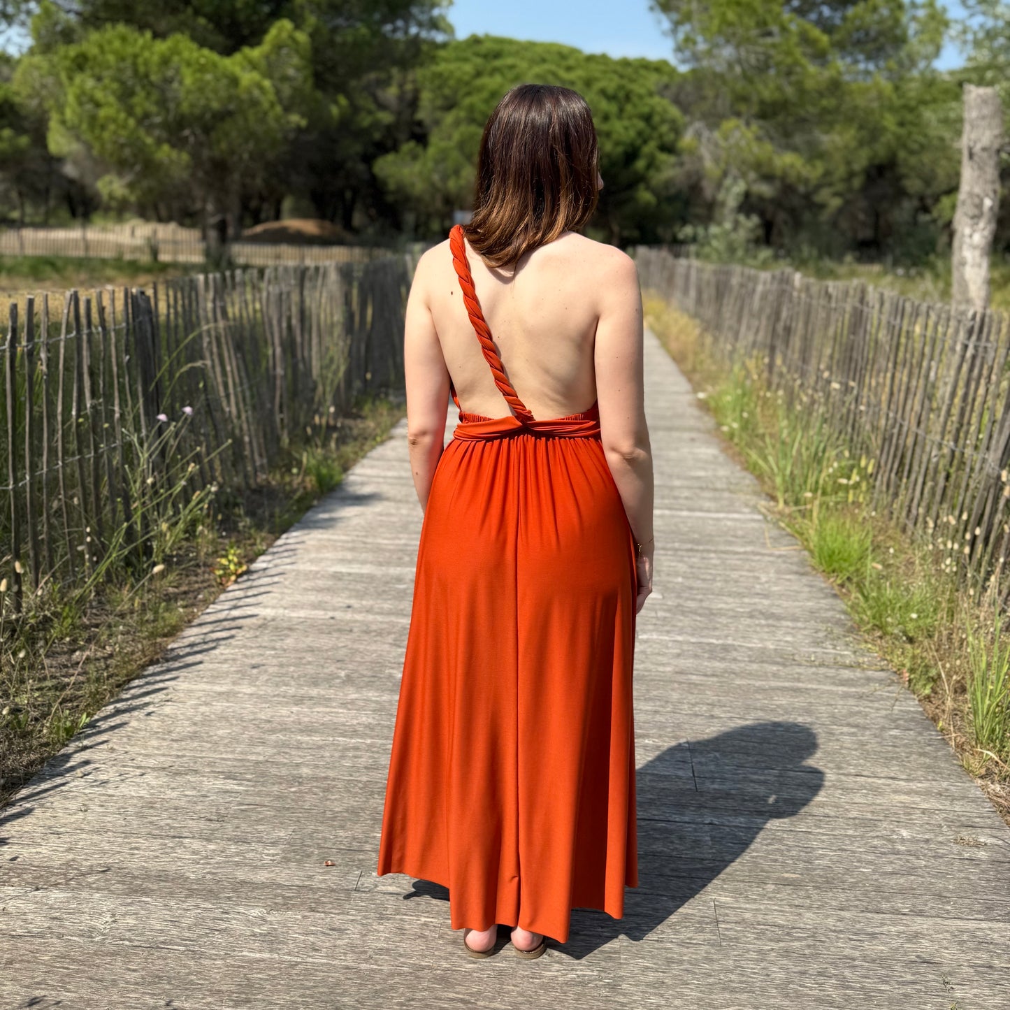 Robe Camélia terracotta