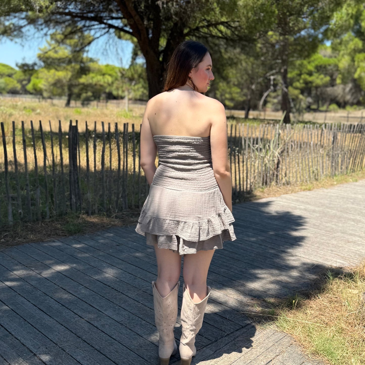 Combi-jupe/short Chloé taupe