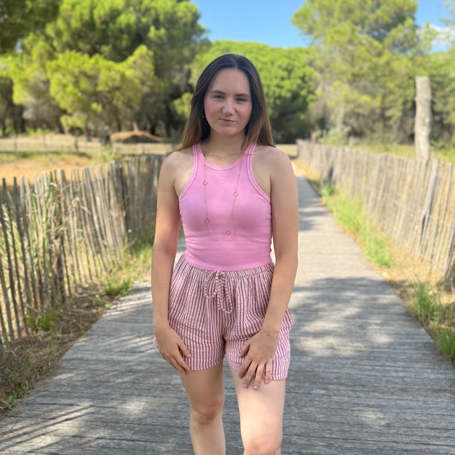 Débardeur Elena rose