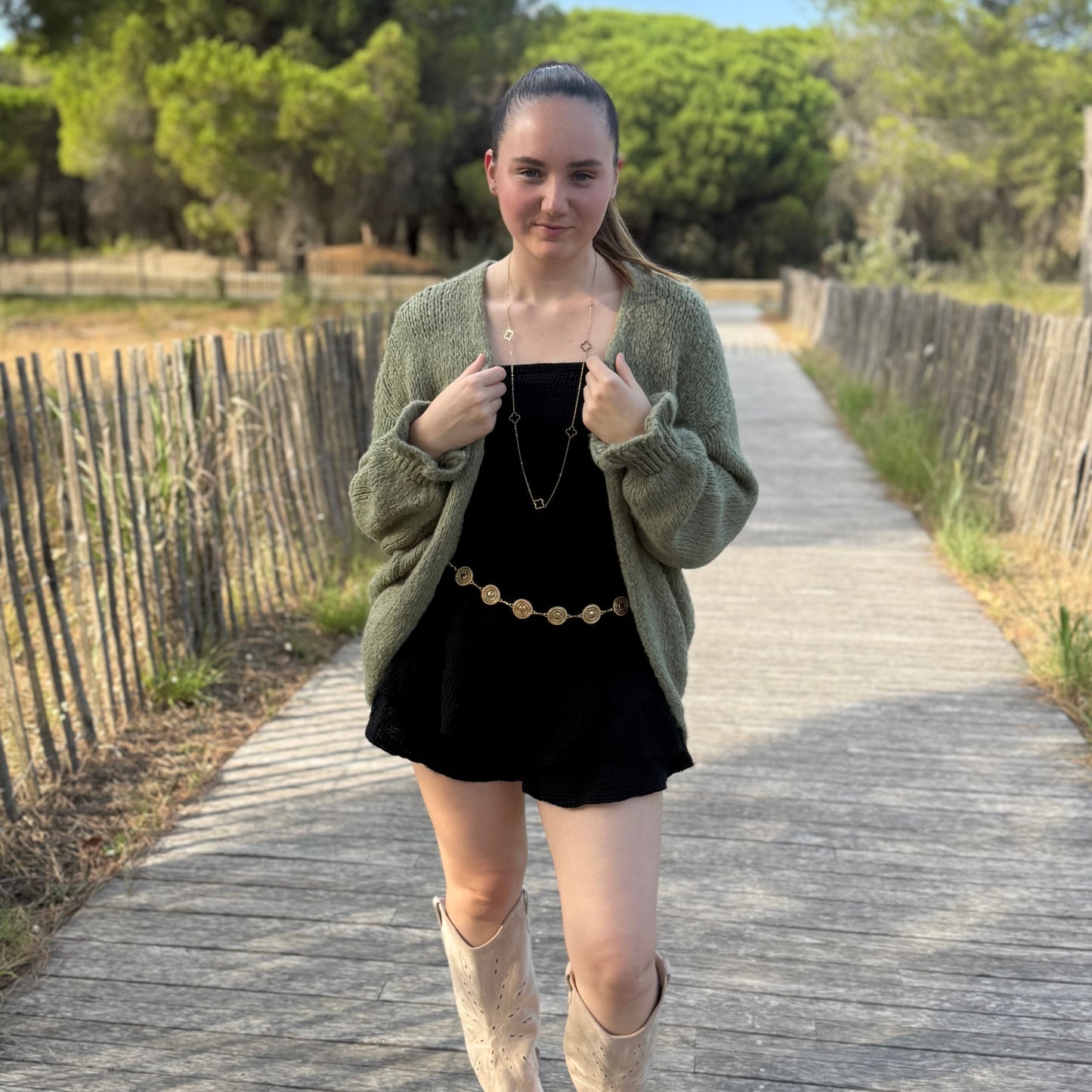 Gilet Camille kaki