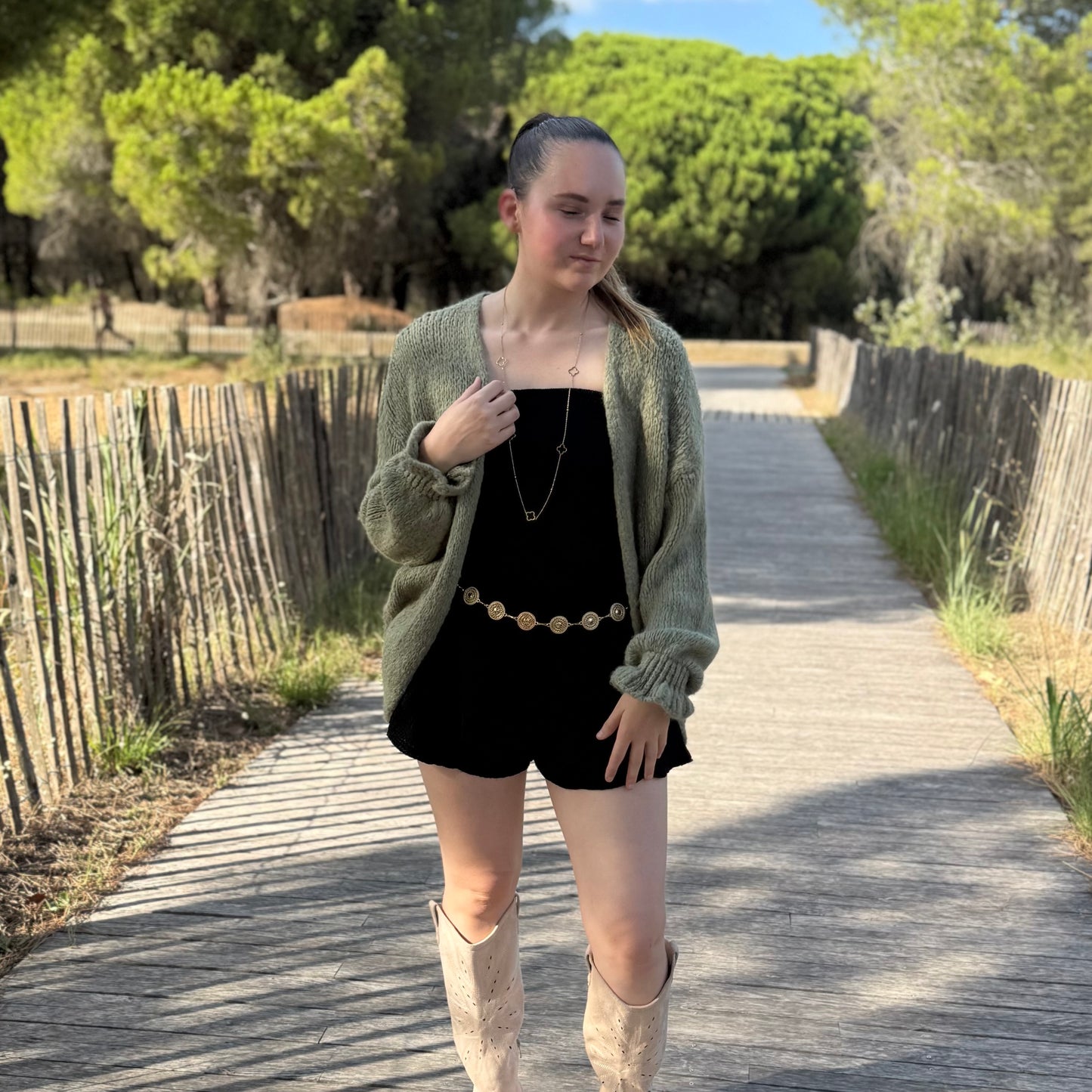Gilet Camille kaki