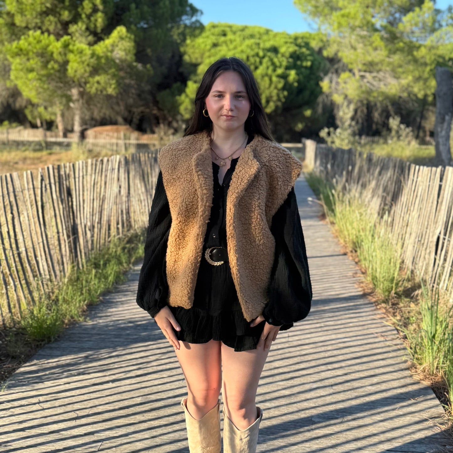 Veste sans manches Lola camel