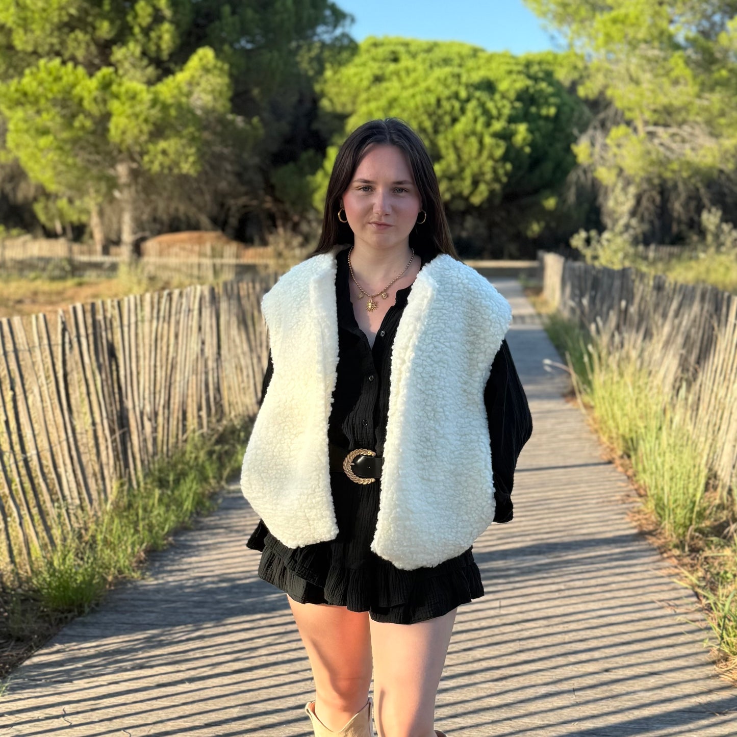 Veste sans manches Lola blanc
