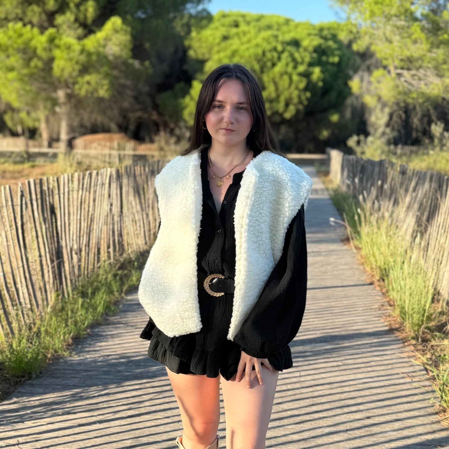 Veste sans manches Lola blanc