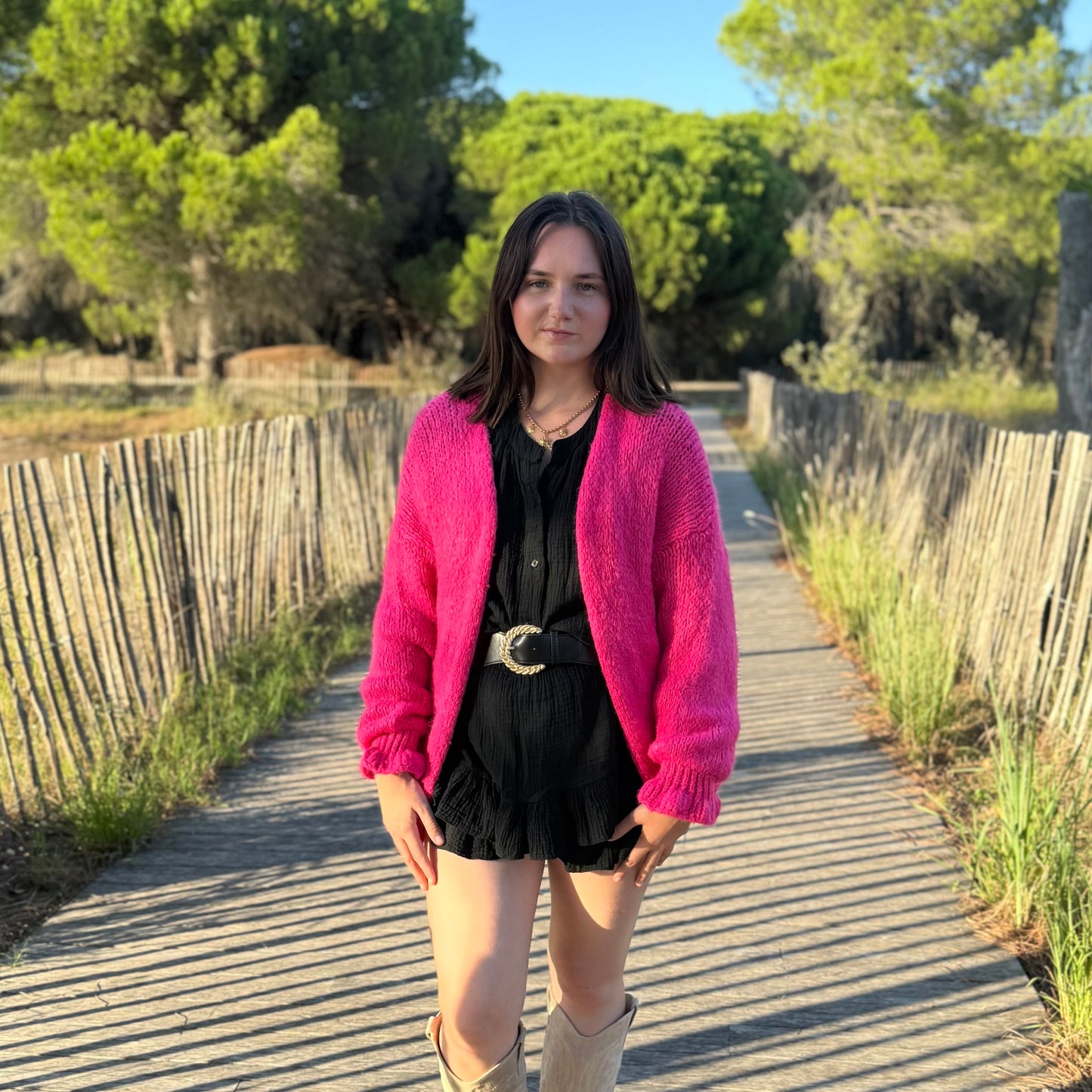 Gilet Camille fucshia