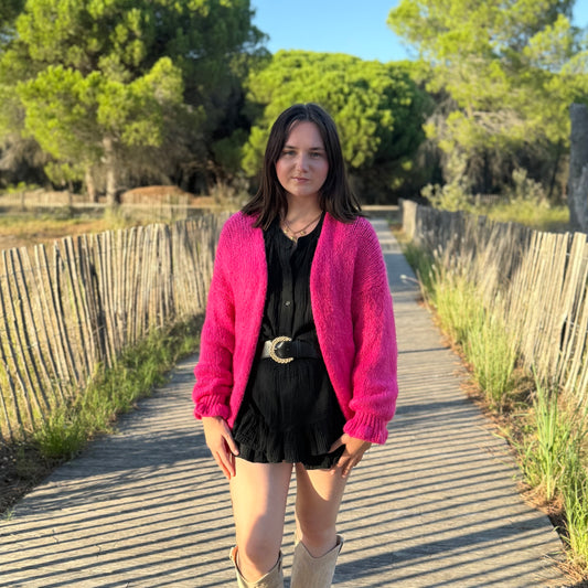 Gilet Camille fucshia