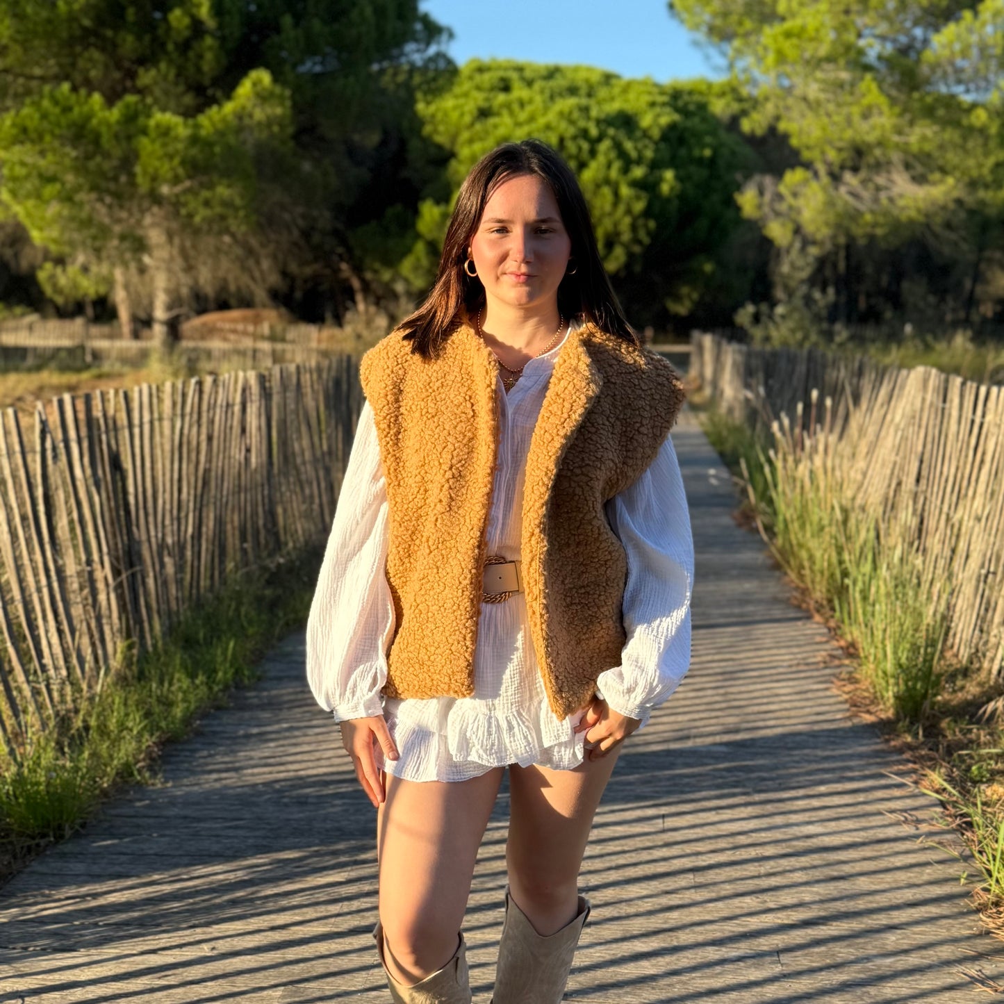 Veste sans manches Lola camel