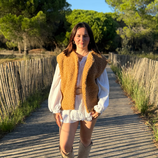Veste sans manches Lola camel