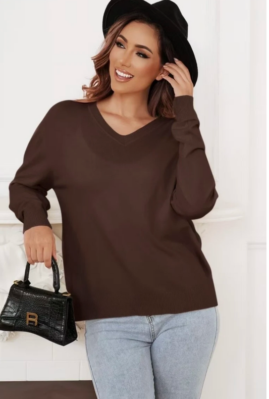 Pull Alexandra marron