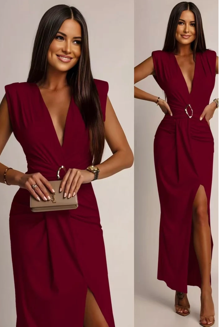Robe Louisa bordeaux