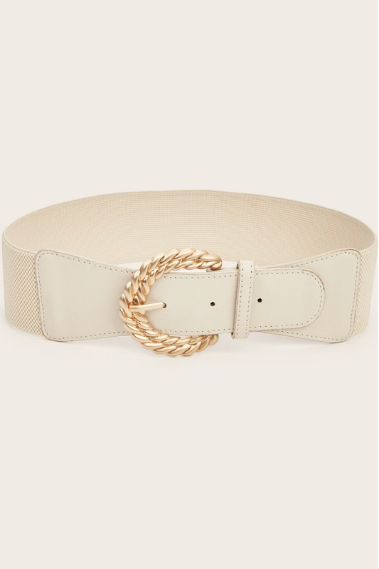 Ceinture tressé beige
