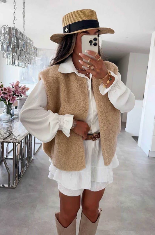 Veste sans manches Lola camel