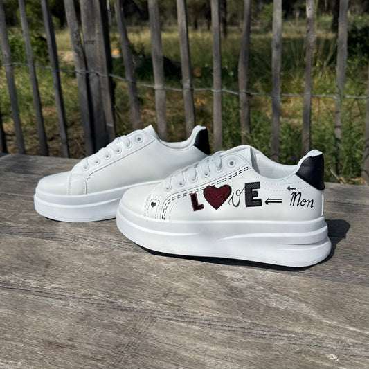 Basket Love blanche