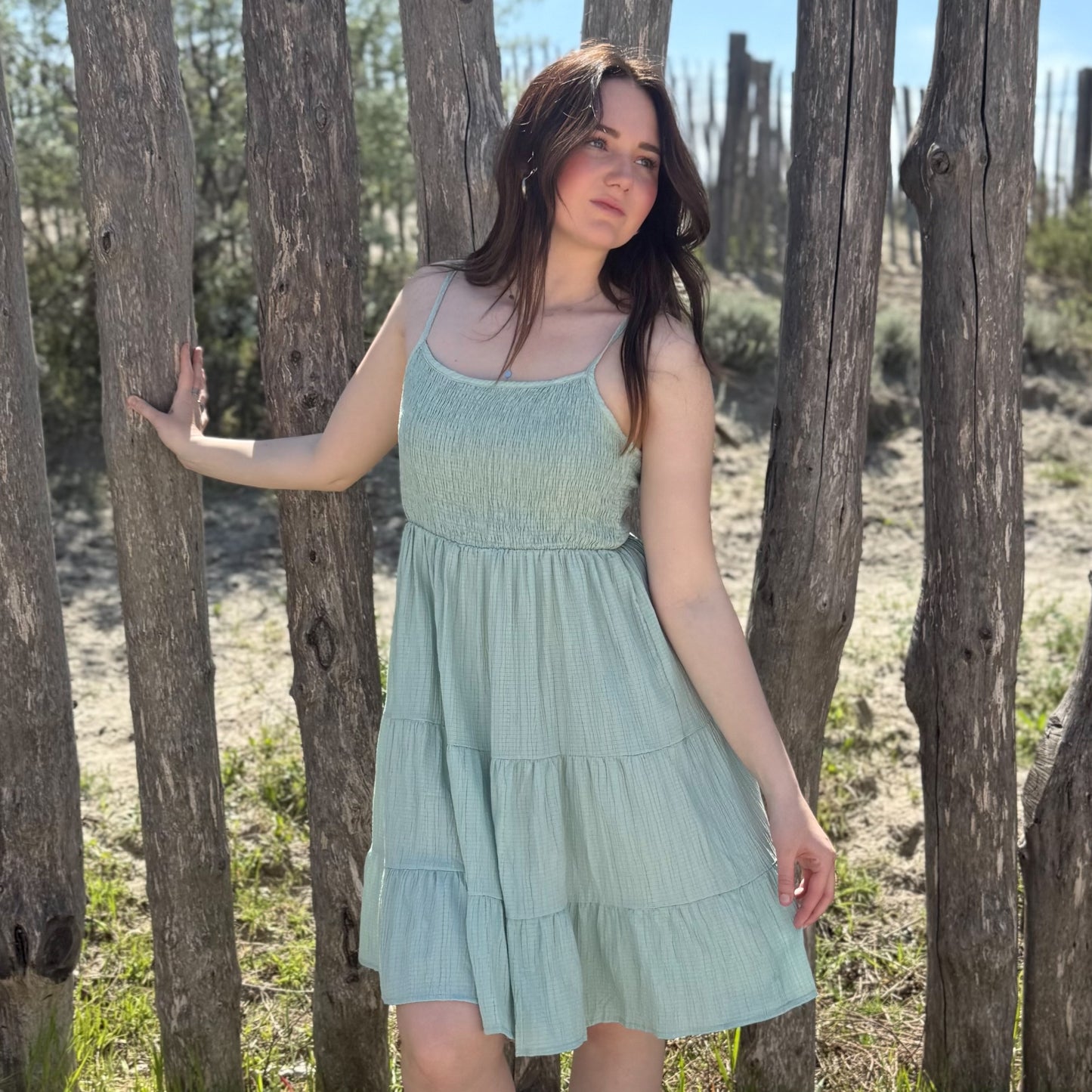 Robe Magali vert d'eau