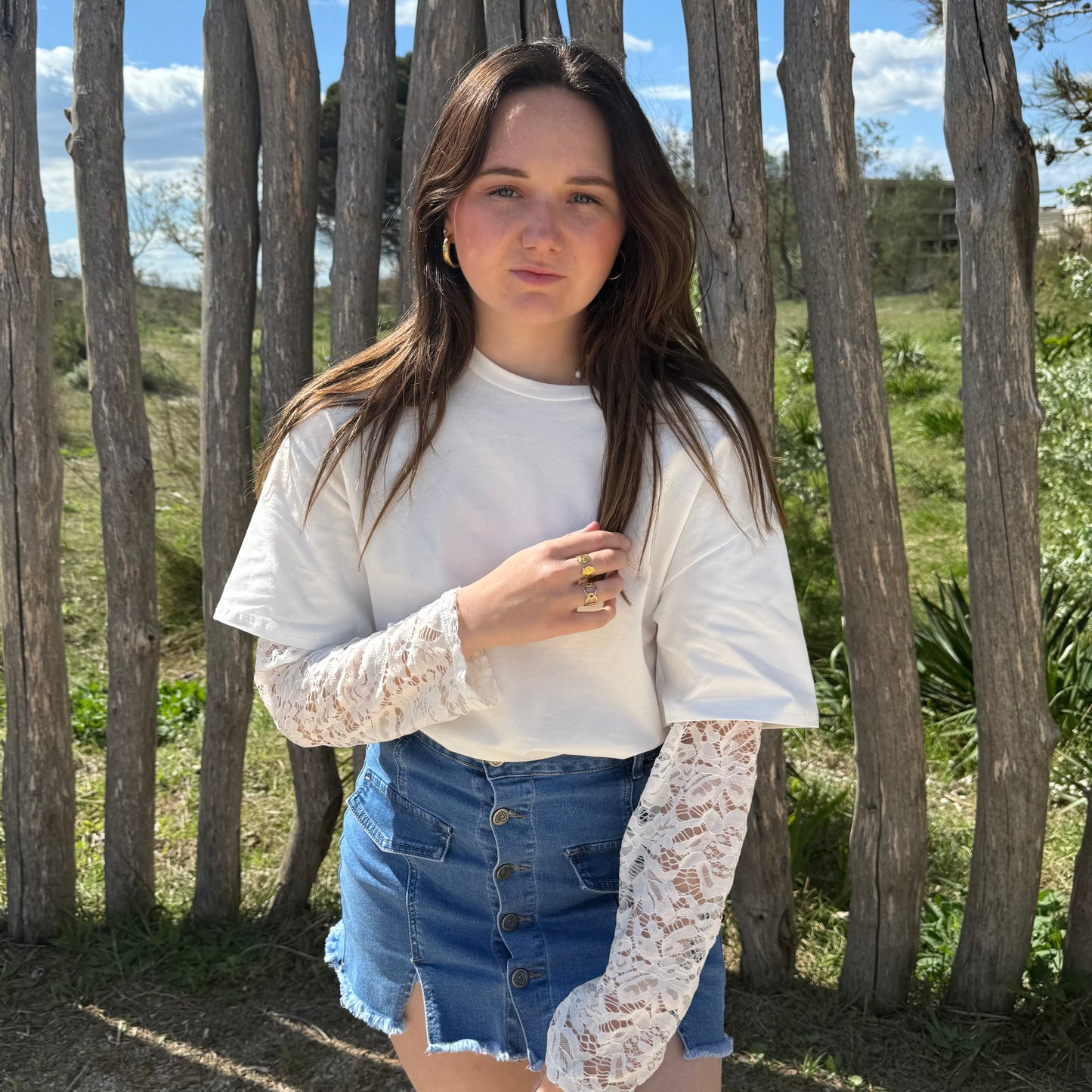 T-shirt Coralie blanc