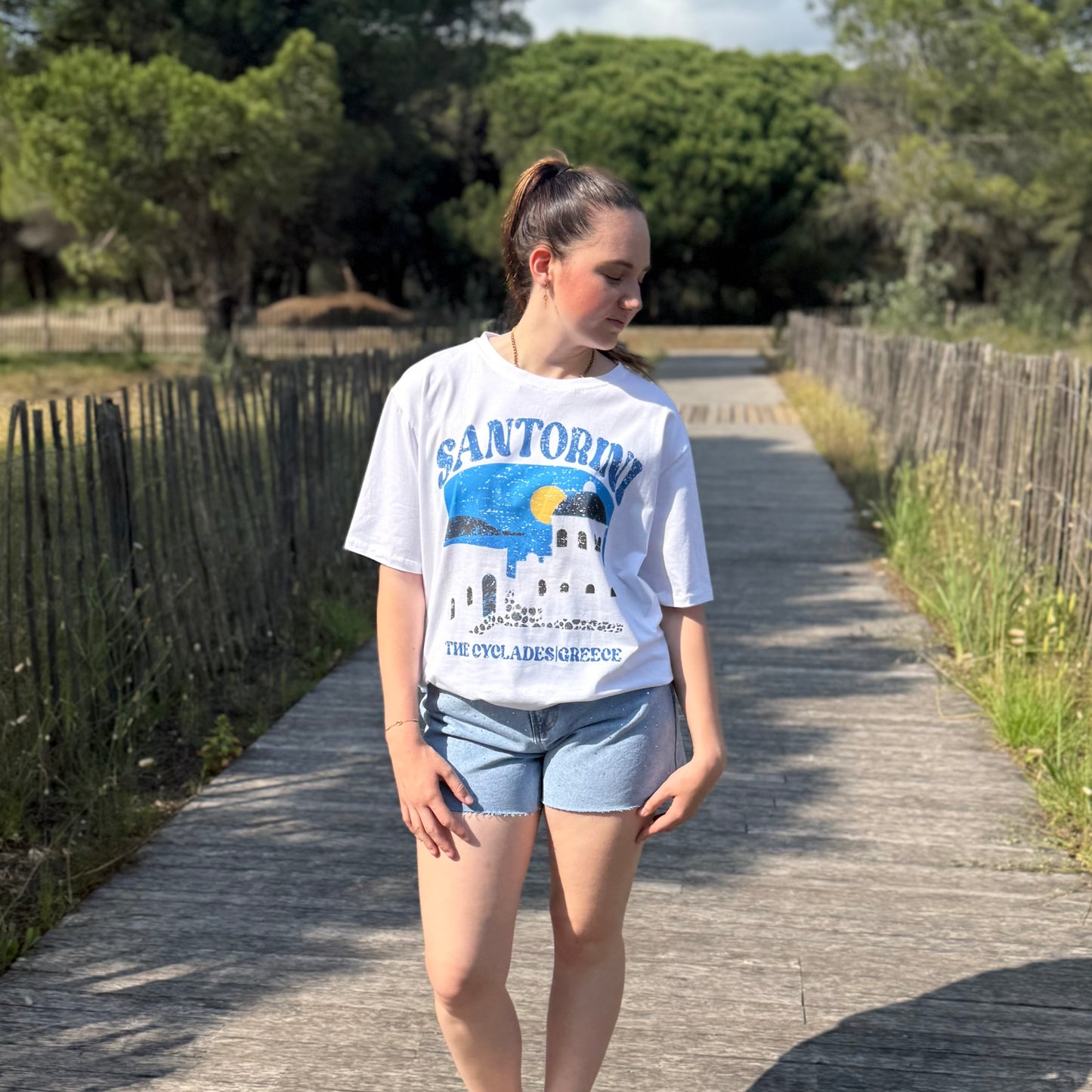 T-shirt Santorin blanc