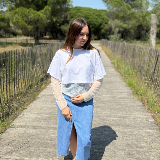 T-shirt Romane blanc