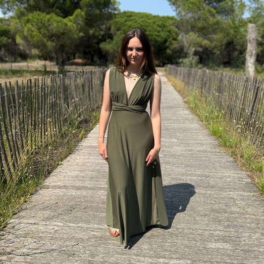 Robe Camélia kaki
