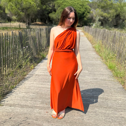 Robe Camélia terracotta
