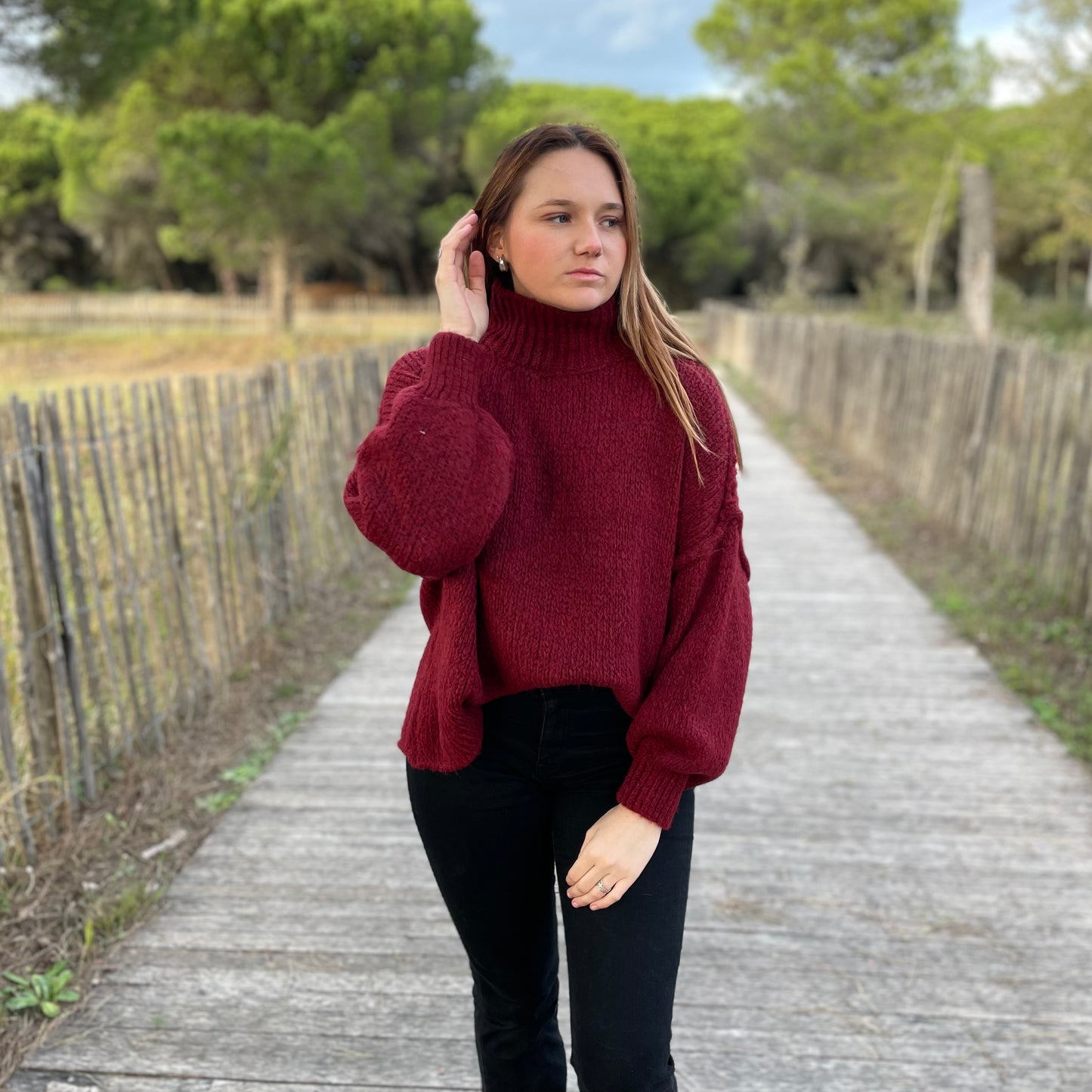 Pull Pauline bordeaux