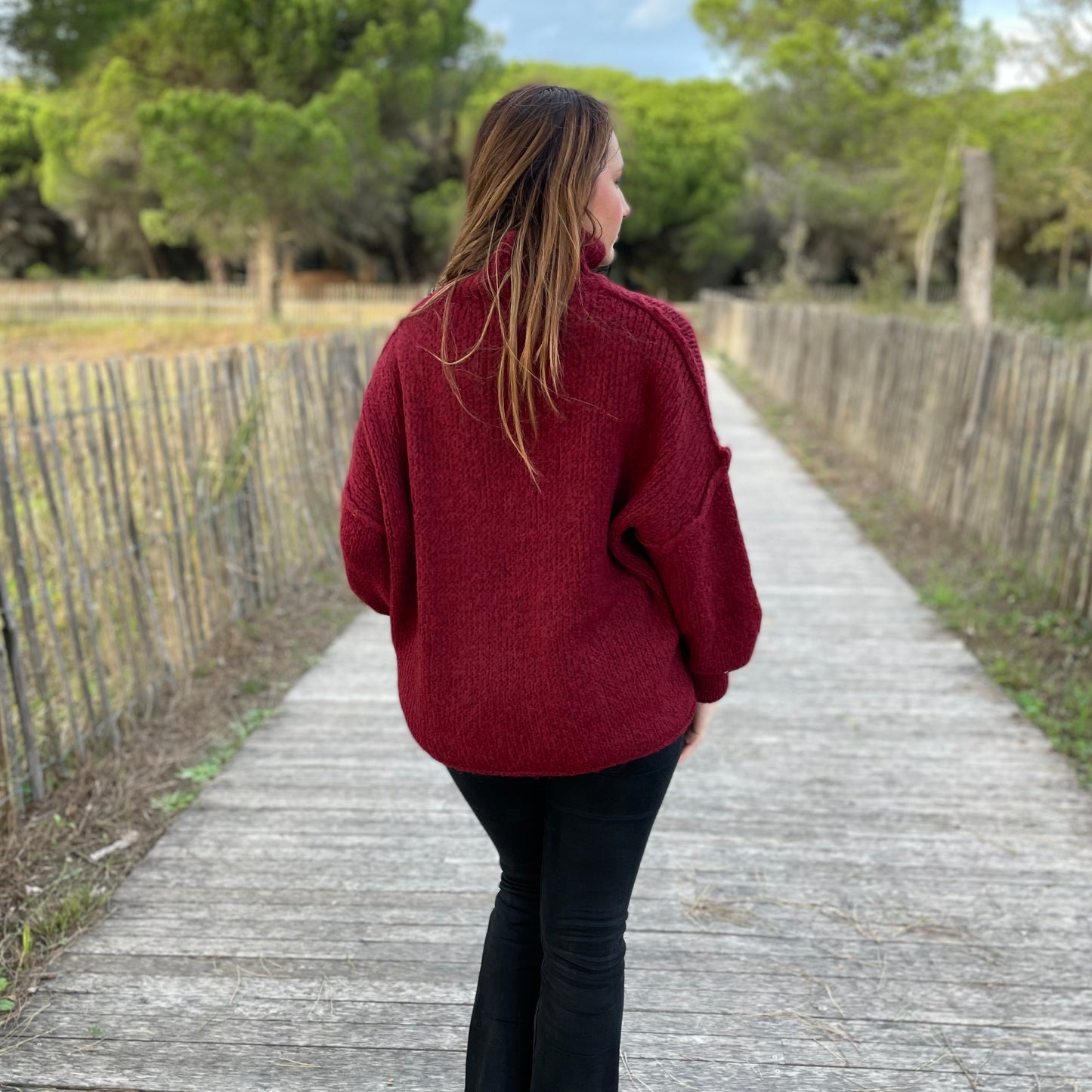 Pull Pauline bordeaux