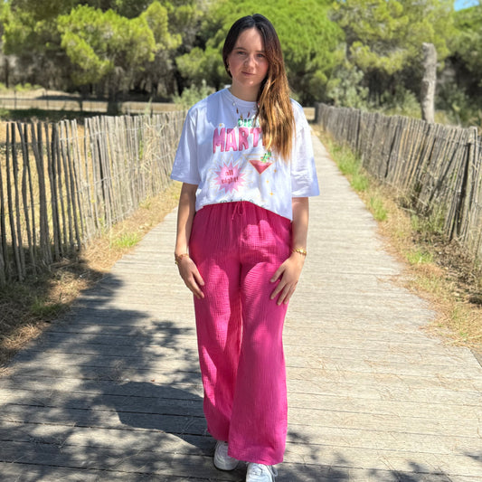 Pantalon Clarisse fuchsia