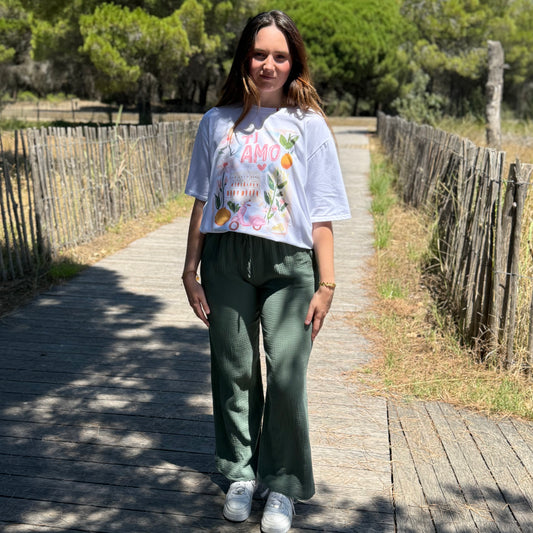 Pantalon Clarisse kaki