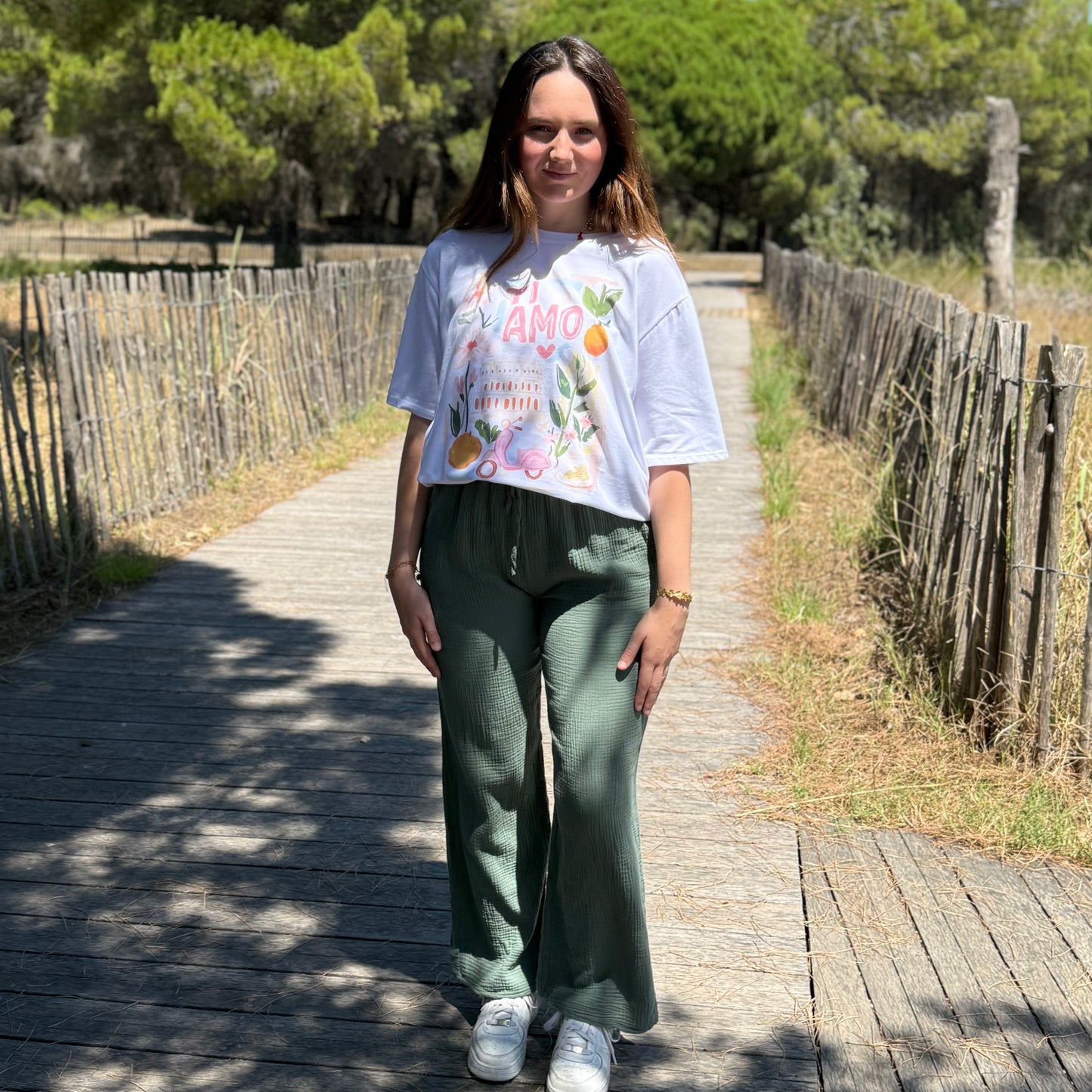 Pantalon Clarisse kaki