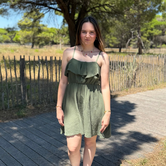 Robe Agathe kaki
