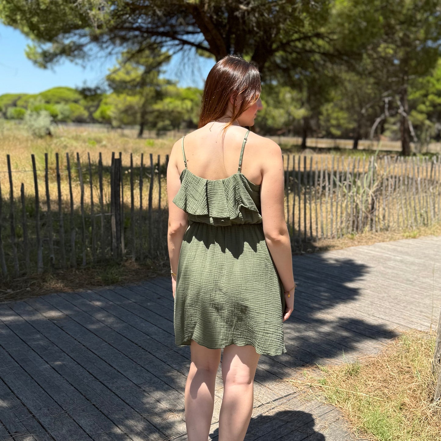 Robe Agathe kaki