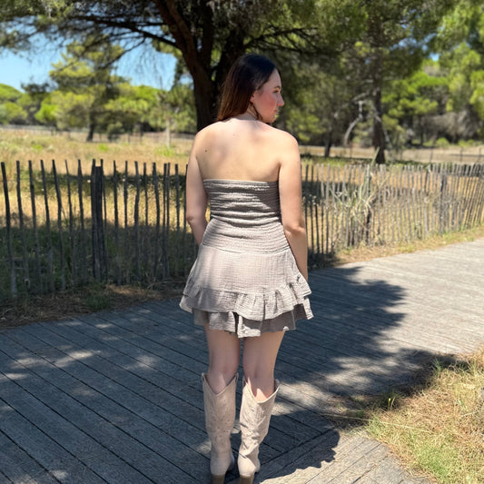 Combi-jupe/short Chloé taupe