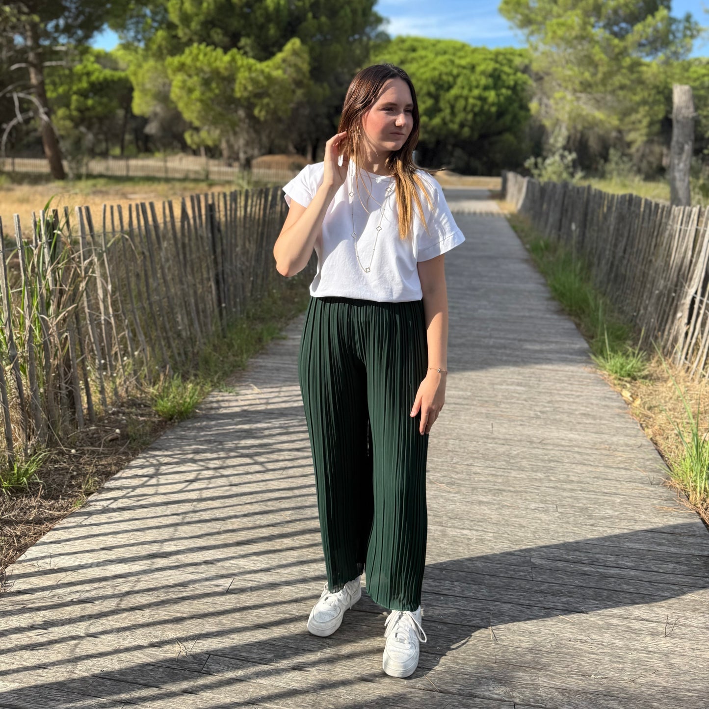 Pantalon Alma vert bouteille