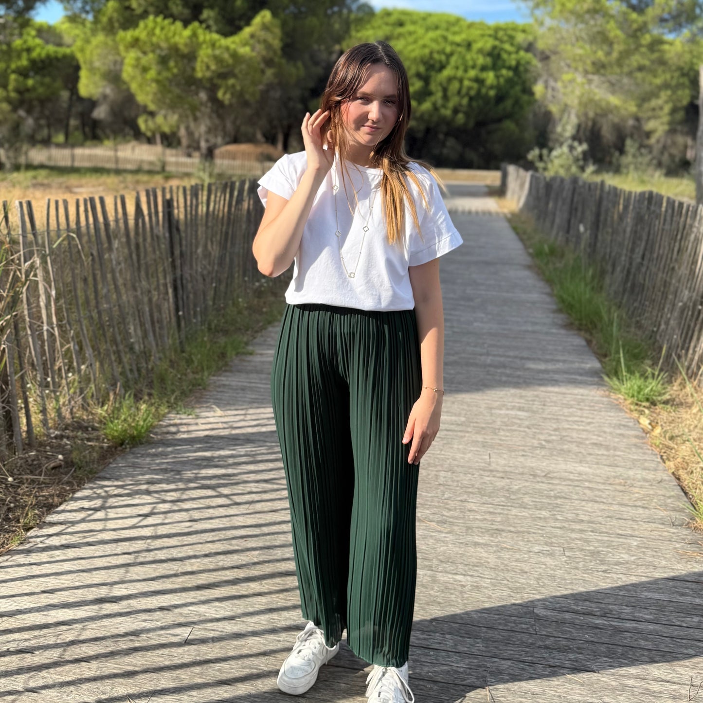 Pantalon Alma vert bouteille