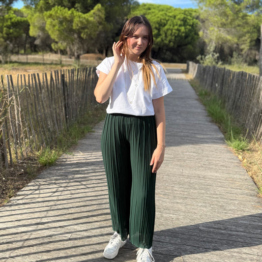 Pantalon Alma vert bouteille