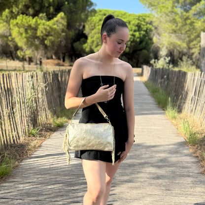 Sac Lisa irisé or