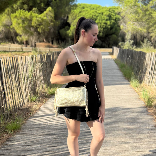 Sac Lisa irisé or