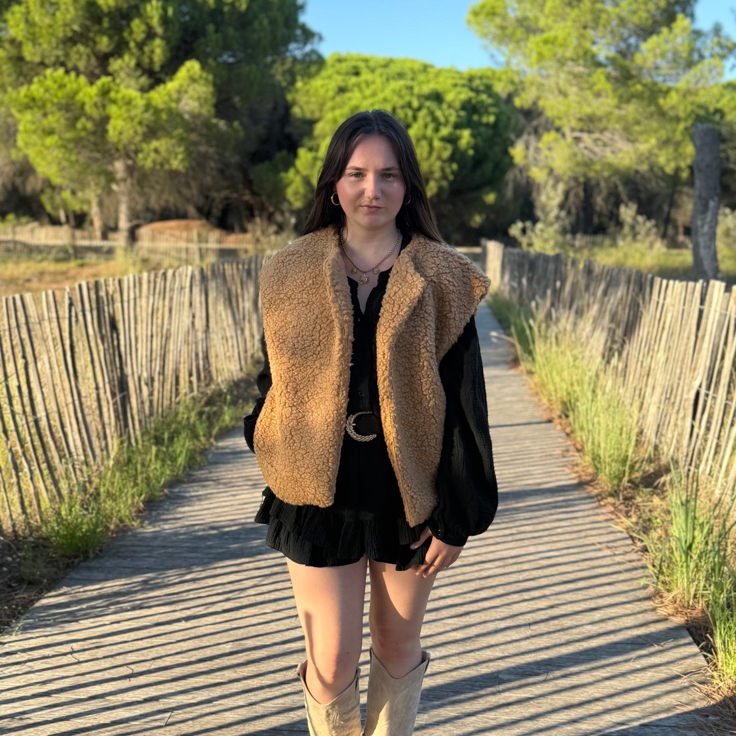 Veste sans manches Lola camel