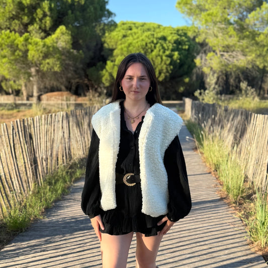 Veste sans manches Lola blanc