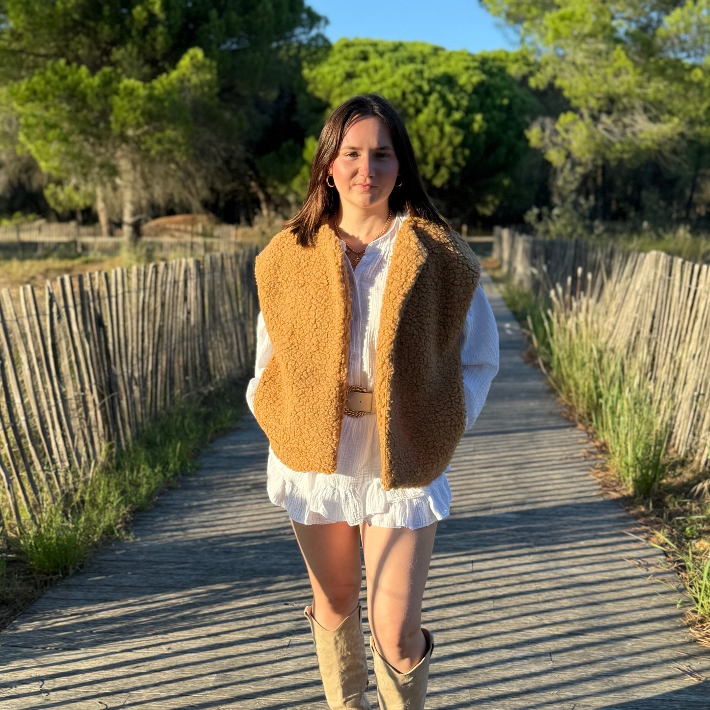 Veste sans manches Lola camel