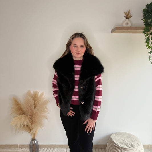 Veste sans manche Clara noire