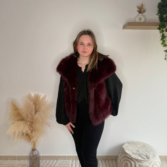 Veste sans manche Clara bordeaux